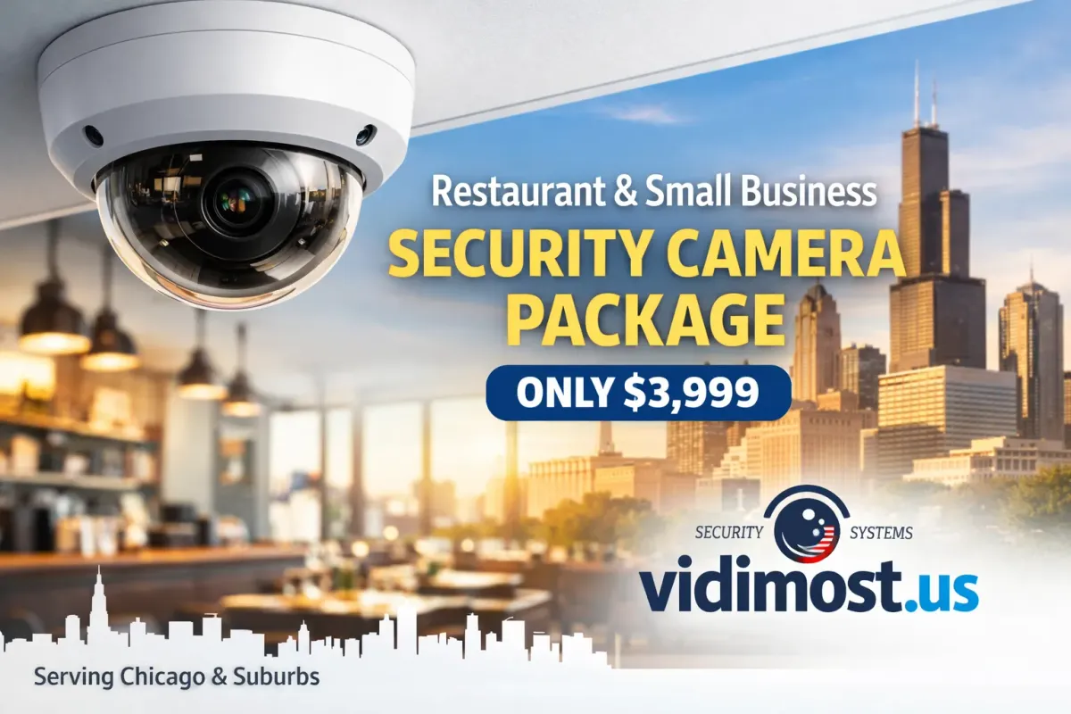 Restaurant & Small Business Security Cameras in Chicago — Complete Surveillance Package for $3,999