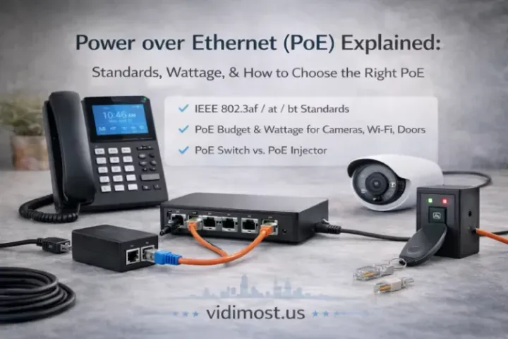Power over Ethernet (PoE) for Cameras, Wi-Fi, and Access Control — by Vidimost LLC Chicago security installer
